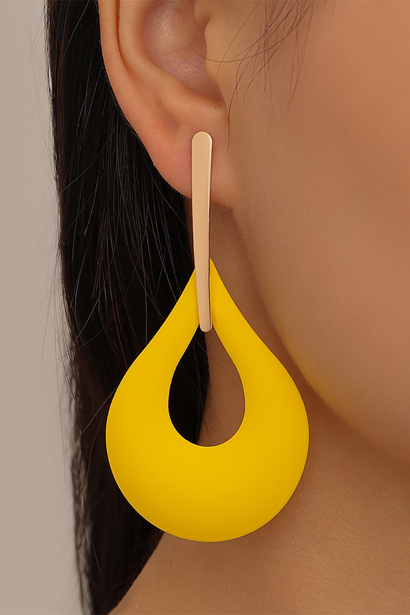 Cutout Drop-Shaped Fashionable Dangle Earrings