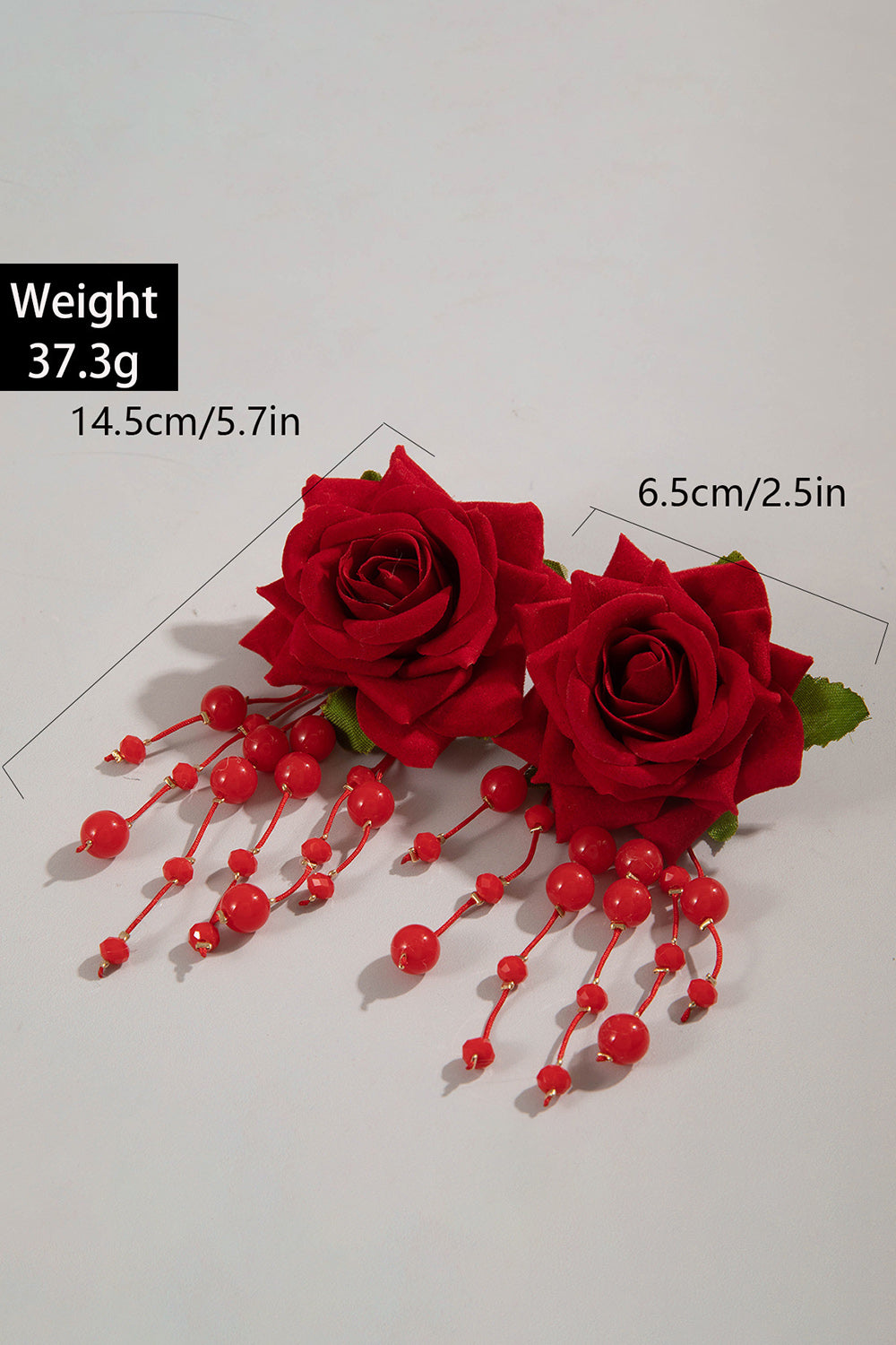 Bohemian Style 3D Floral Beaded Tassel Dangle Earrings