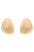 Glossy Irregular Teardrop Chunky Stud Earrings