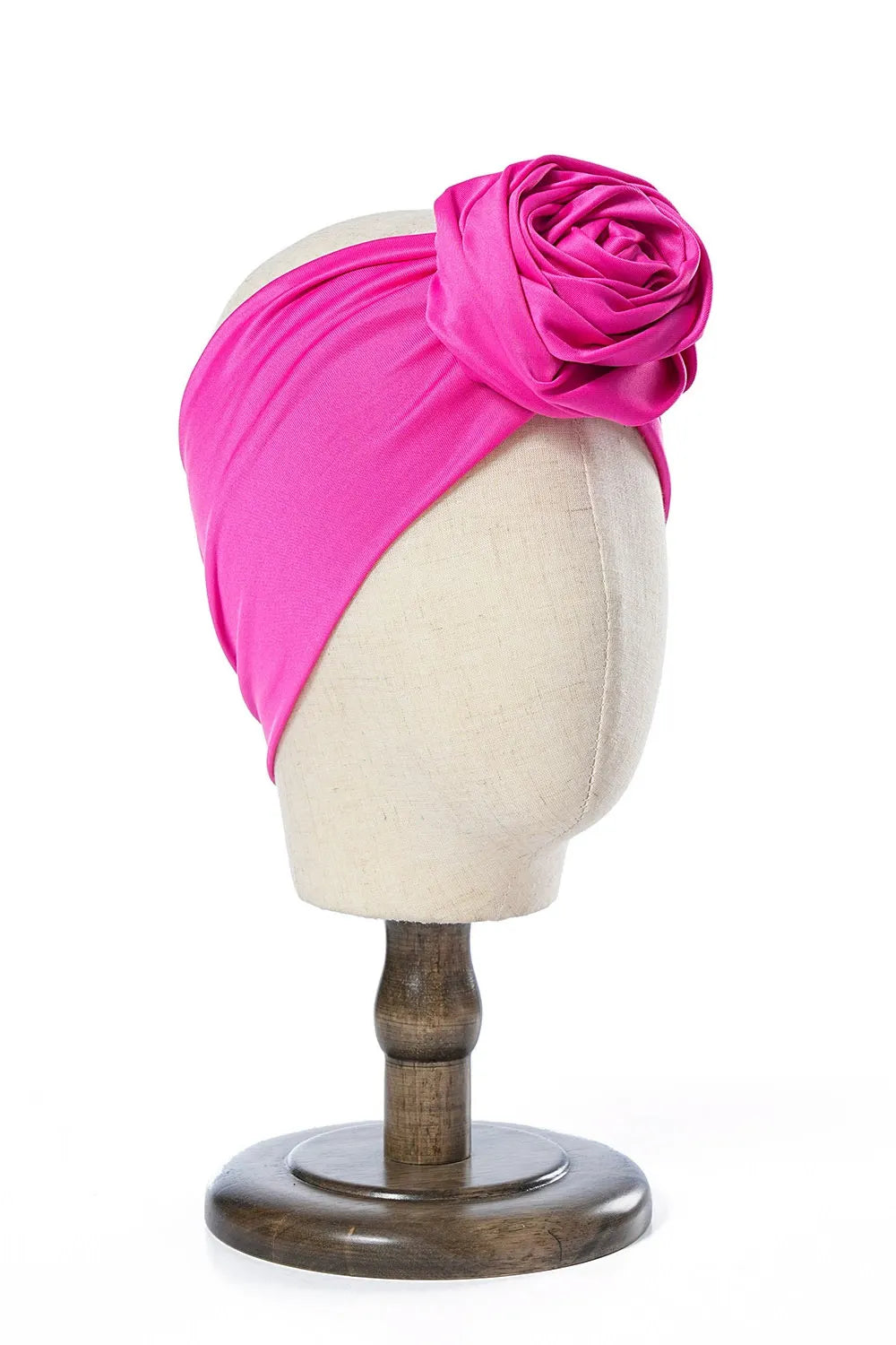 Elegant Wrinkled 3D Rose Decor Solid Color Stretchy Turban Hat