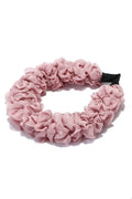Solid Color Ruched Mesh High Cranial Top Wide Hair Band
