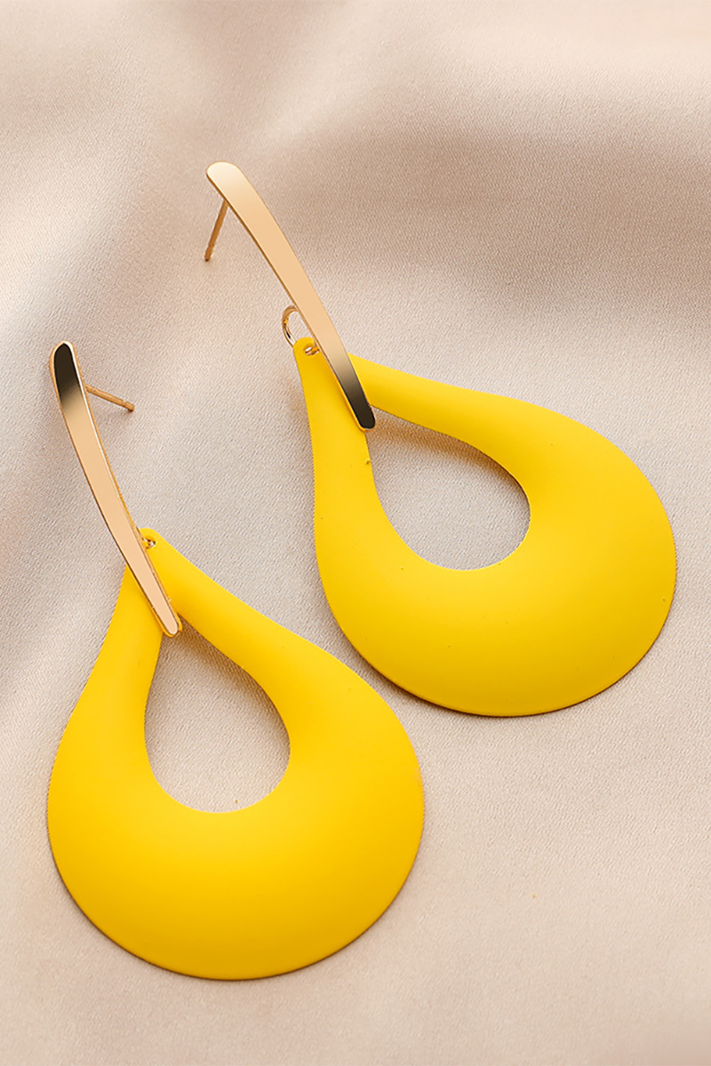Cutout Drop-Shaped Fashionable Dangle Earrings