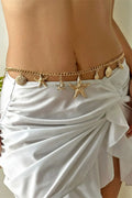 Ocean Creature Pendant Beads Adjustable Metal Chain Beach Waist Chain